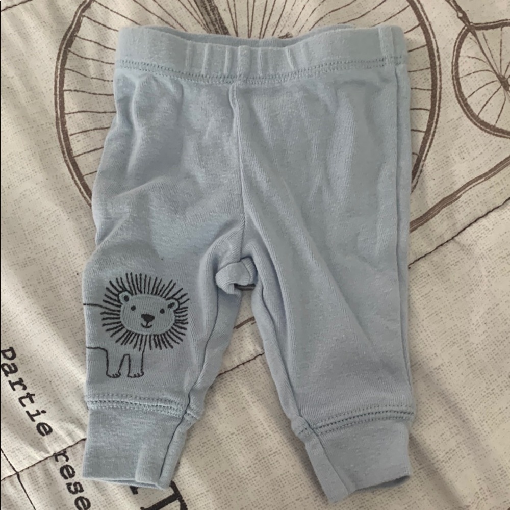 Carter's Blue Sweatpants with Elastic Waistband and Cuffed Ankles